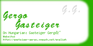 gergo gasteiger business card
